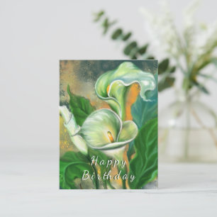 Geburtstagskarte mit Calla Lily Blume Postkarte