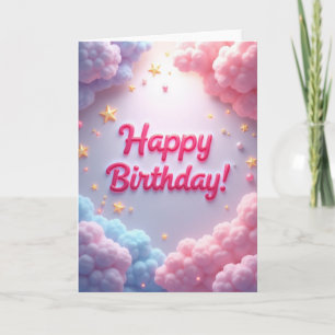 Geburtstagskarte mit Candy-Schrift Karte