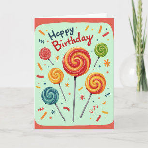 Geburtstagskarte mit Candy Swirl Karte