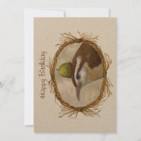 Geburtstagskarte mit Carolina Wren