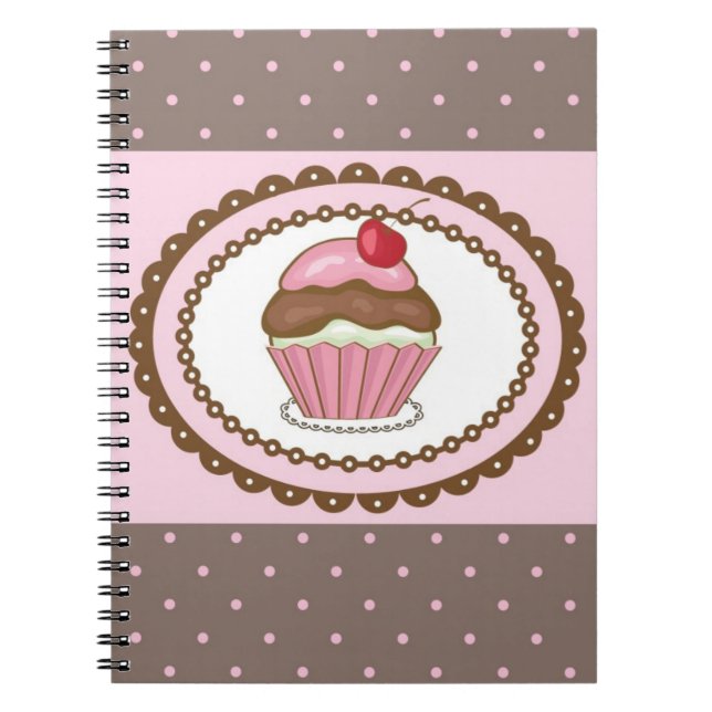 Geburtstagskarte mit Cupcake Notizblock (Vorderseite)