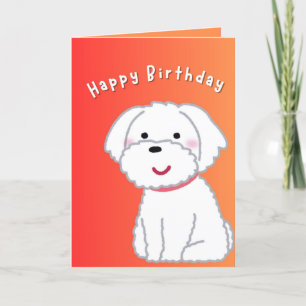 Geburtstagskarte mit Dog Graphic, Orange Dankeskarte