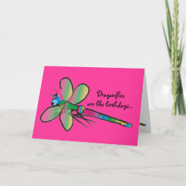 Geburtstagskarte mit Dragonfly Karte
