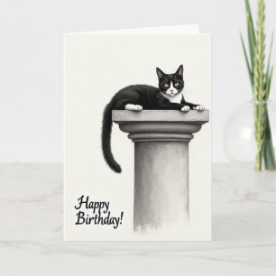 Geburtstagskarte mit eleganter Katze Karte