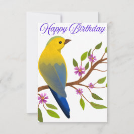 Geburtstagskarte mit farbenfrohen Vögeln erhalten