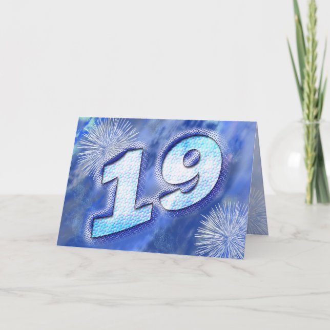 Geburtstagskarte mit Feuerwerk Karte (Vorderseite)