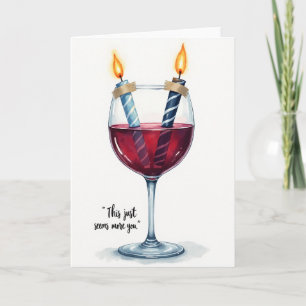 Geburtstagskarte mit Glas-Kerzen-Motiv Karte
