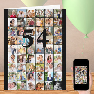 Geburtstagskarte mit großer Fotocollage für jedes Karte
