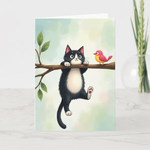 Geburtstagskarte mit launischer Katze Karte