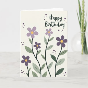 Geburtstagskarte mit Lavendel-Motiv Karte