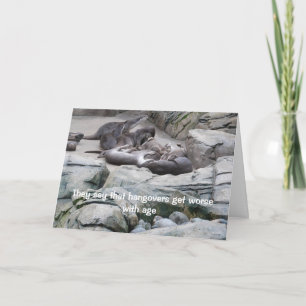 Geburtstagskarte mit Ottern Karte