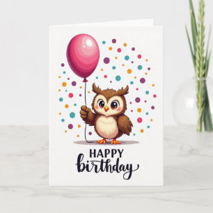 Geburtstagskarte mit Owlet-Ballon Karte