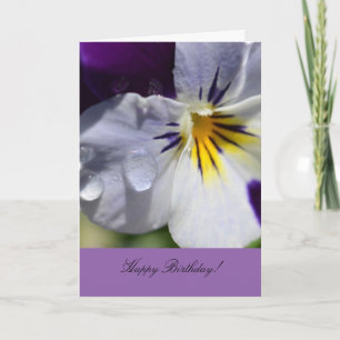 Geburtstagskarte mit Pansy Blume Karte