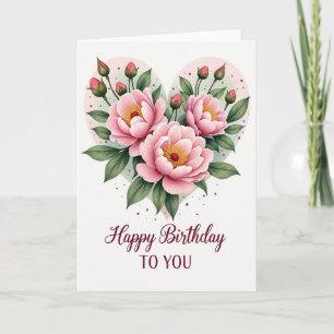 Geburtstagskarte mit rosa Rosen Karte