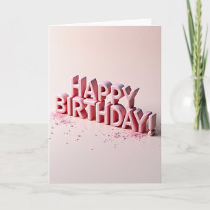 Geburtstagskarte mit rosa Zuckerguss Karte