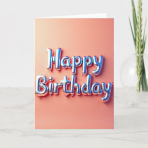 Geburtstagskarte mit silbernen Buchstaben Karte