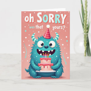 Geburtstagskarte mit spielhaftem gehörnten Freund Karte