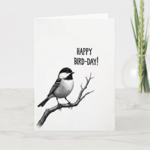 Geburtstagskarte mit Vogelillustration Karte