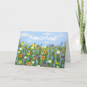 Geburtstagskarte mit Wildblumen Karte