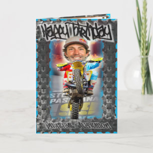 Geburtstagskarte Motorcross Karte