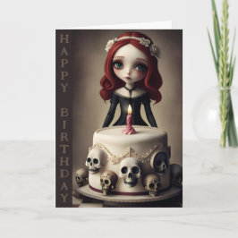 Geburtstagskarte niedlich Gockrock-Emo Girl, Kuche Karte