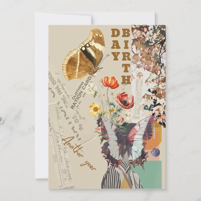 Geburtstagskarte oder Einladung (Vorderseite)