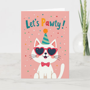 Geburtstagskarte Party Cat Confetti Karte