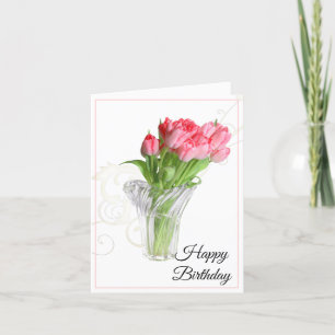 Geburtstagskarte Pink Tulips Card Karte