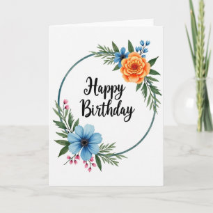 Geburtstagskarte Polka Dot Birthday Bloom Karte