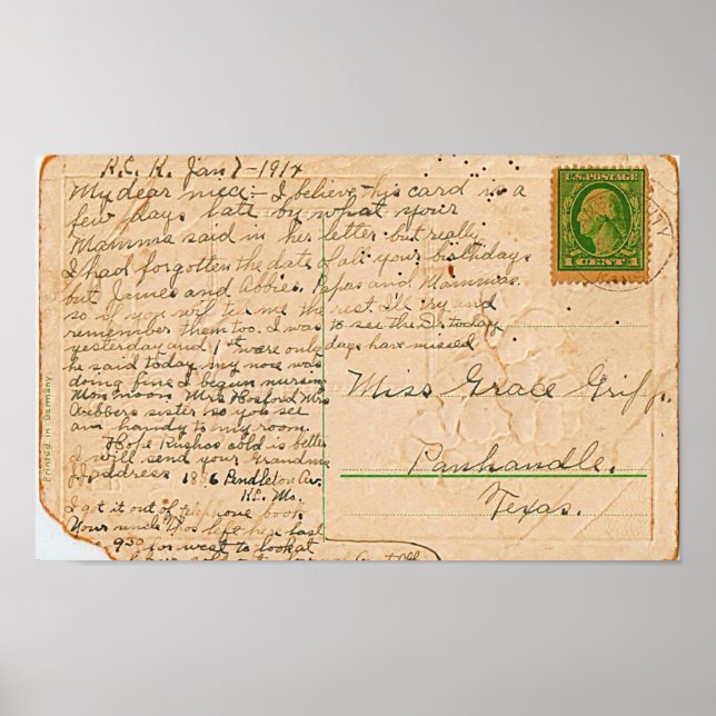 Geburtstagskarte Poster (Vorne)