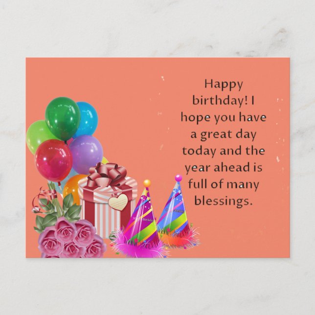 Geburtstagskarte Postkarte (Vorderseite)