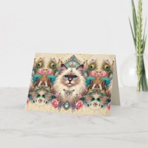 Geburtstagskarte Ragdoll Engel Katze Prinzessin Karte