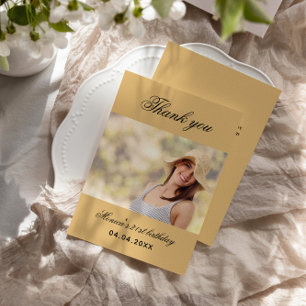 Geburtstagskarte Softorange Foto Dankeschön Einladung