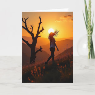 Geburtstagskarte Sonnenuntergang Karte