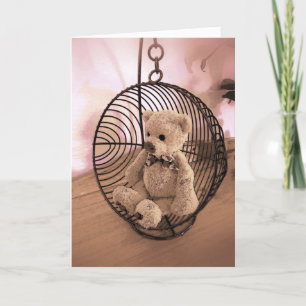 Geburtstagskarte - Teddybär in Bewegung Karte