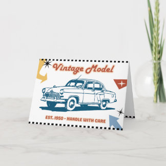 Geburtstagskarte Vintage-Modell - Klassiker 1950 Feiertagskarte