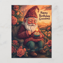 Geburtstagskarte von Gnome für Oma Postkarte
