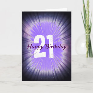 Geburtstagskarte zum 21. karte