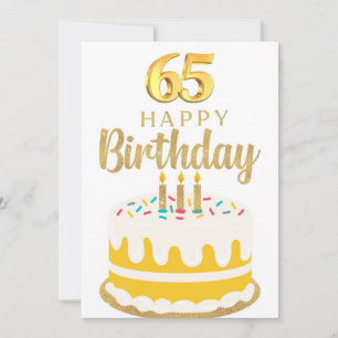 Geburtstagskarte zum 65. Geburtstag Einladung