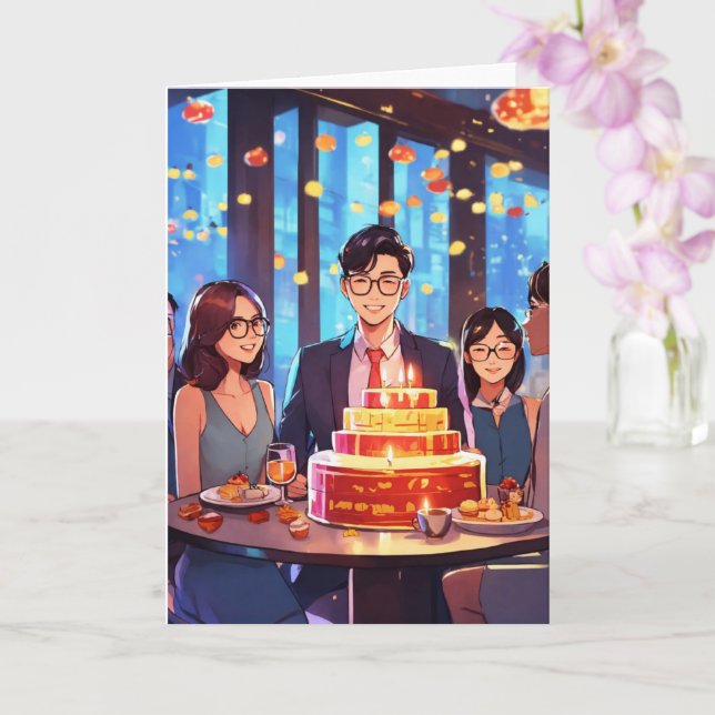 Geburtstagskarten Karte (Orchidee)