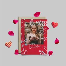 Geburtstagskarten mit weichem Blumenrahmen Einladung