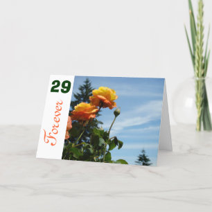 Geburtstagskarten Orange Rosen 29 Forever Neunundz Karte