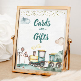 Geburtstagskarten und Geschenke-Zeichen Poster