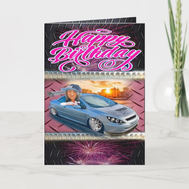 Geburtstagskartenrennen Karte (Vorderseite)