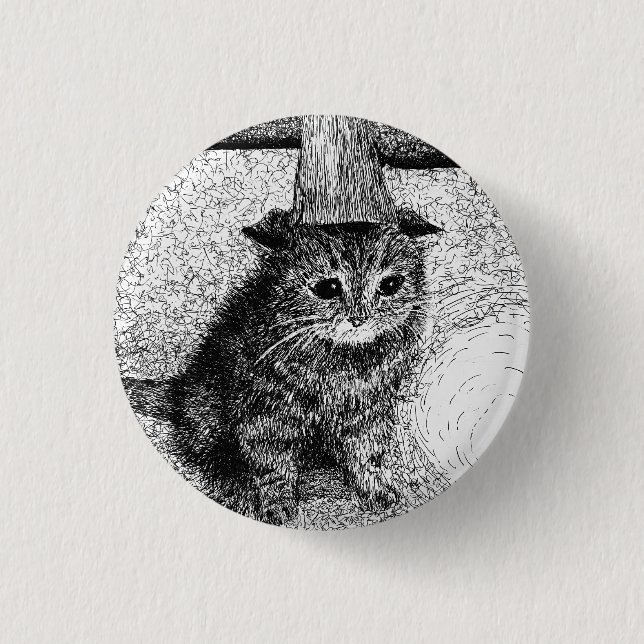 Geburtstagskatze Button (Vorderseite)