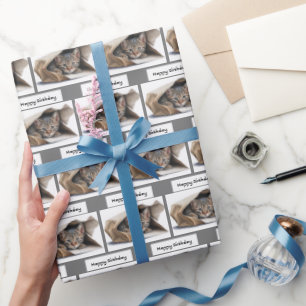 Geburtstagskatze in Papiertasche Geschenkpapier