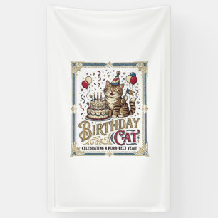 Geburtstagskatze Katze Geburtstagsalter Vintage-Ve Banner