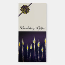 Geburtstagskerzen-Geschenkliste