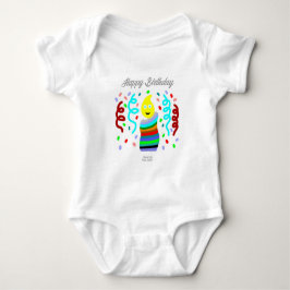 Geburtstagskerzen-Grüße Baby-Jersey-Body Baby Strampler