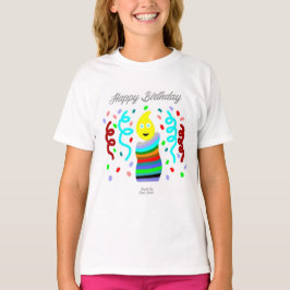 Geburtstagskerzen-Grüße Mädchen Basic T-Shirt